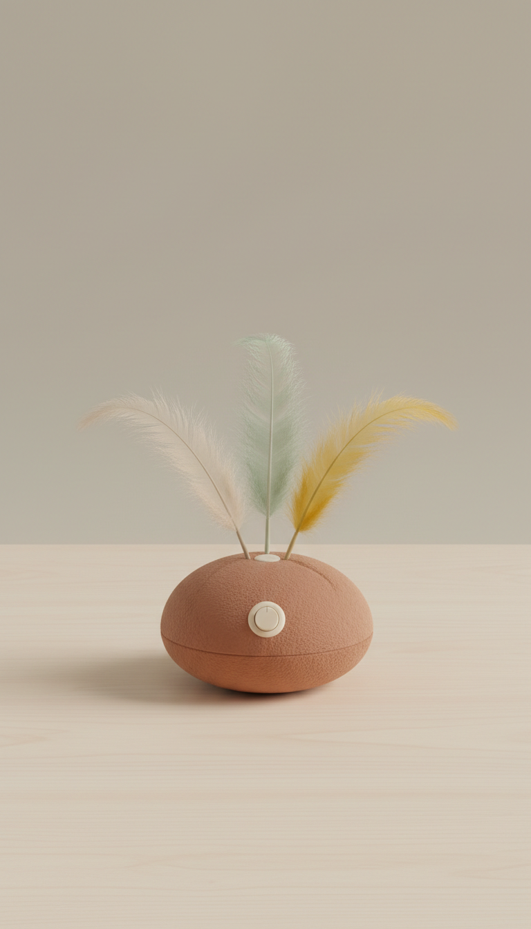 Interactive Cat Feather Toy with Weighted Base